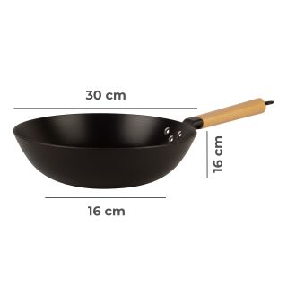 Cast iron light wok Ø 30 cm